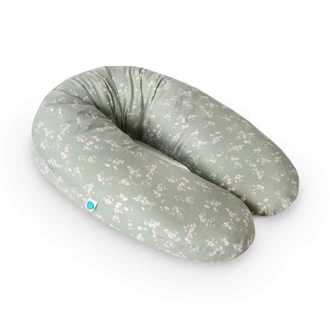 Ceba Baby Szoptatós Párna Cebuška Multi Jersey Zöld Rét 190cm - Kényelmes Szoptatáshoz és Pihentető Támasztáshoz