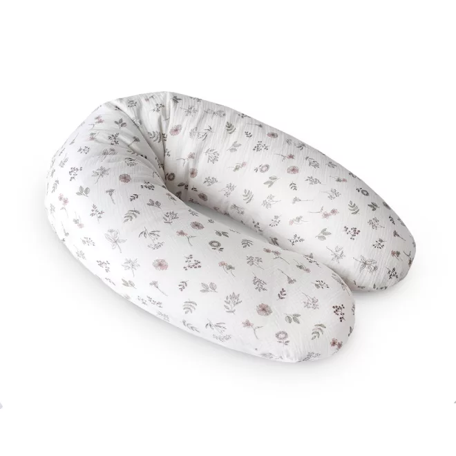 Ceba Baby Szoptatós Párna Cebuška Multi Muszlin Small Twigs 190cm - Kényelmes Szoptatáshoz és Pihentető Támasztáshoz