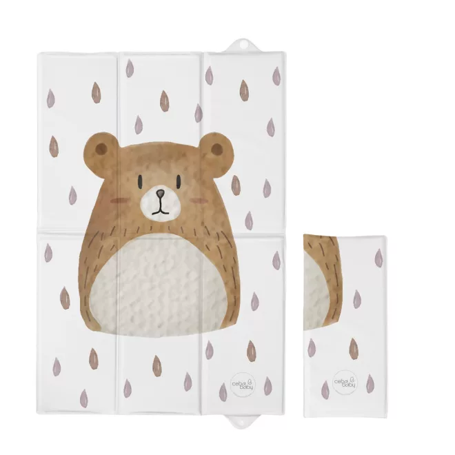 Ceba Baby Basic Bear Buddy Utazó Pelenkázó Alátét 60x40cm – OEKO-TEX, Vízálló