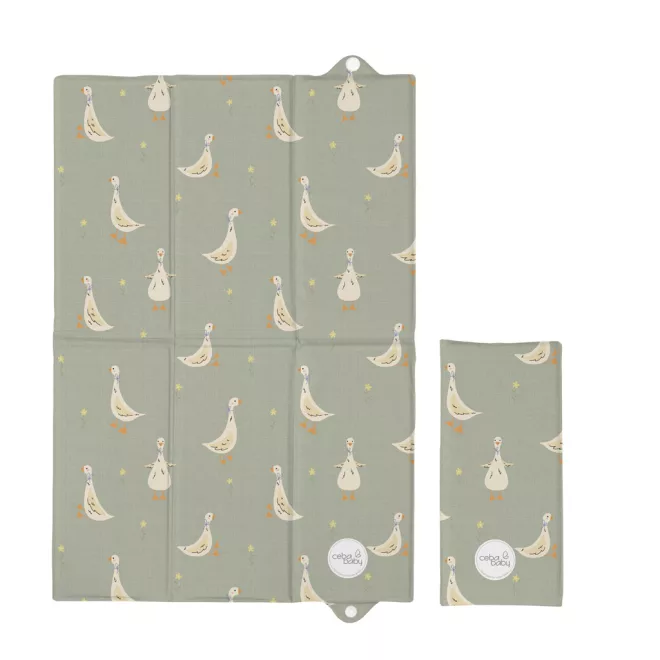 Ceba Baby Basic Little Ducks Utazó Pelenkázó Alátét 60x40cm – OEKO-TEX, Vízálló