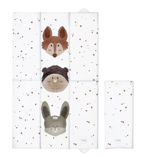 Ceba Baby Basic Cute Animals Utazó Pelenkázó Alátét 80x50cm – OEKO-TEX, Vízálló