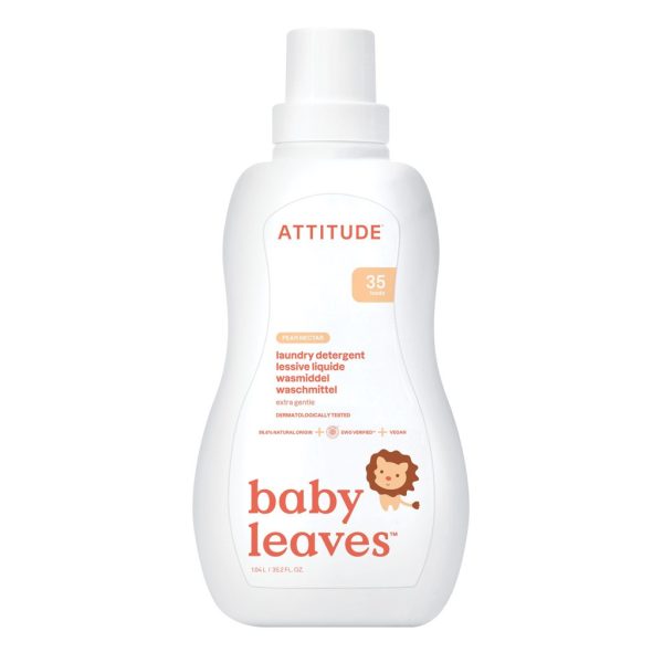 Attitude Mosógél Gyerekeknek Körtelevél Illattal 1050ml - Hipoallergén, Természetes Formula 35 Mosáshoz