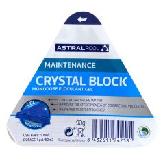   Astralpool Crystal Block Pelyhesítő Gél Szkimmerbe - Pool Gel Tisztító Gél Medencékhez, Kristálytiszta Vízért és Hatékony Szűrésért