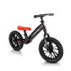 QPlay Racer Air (Titanium) Black/Red Futóbicikli 3-6 Éves Gyermekeknek - Magnézium Ötvözet Váz, Felfújható Kerekek, Állítható Ülés