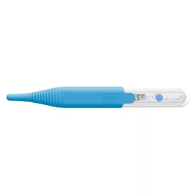 Chicco Digi Baby Kék Digitális Hőmérő Tokkal, Lázriasztással és Memória Funkcióval