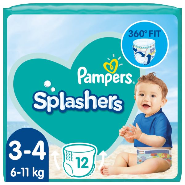 Pampers Splashers Úszópelenka Nadrág 3-4 Méret 12db (6-11Kg)