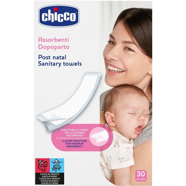 Chicco Szülés Utáni Egészségügyi Betét 3 Rétegű 30db