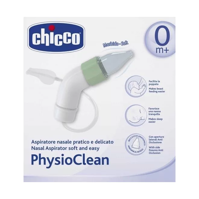 Chicco PhysioClean Orrszívó - Kíméletes és Hatékony Orrtisztítás Babáknak, Biztonságos és Higiénikus Kialakítással