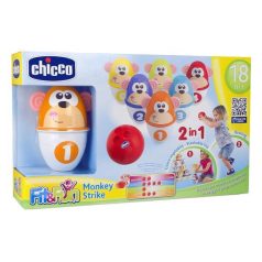   Chicco Fit & Fun Monkey Strike Majmos Bowling és Építőjáték 18 Hónapos Kortól