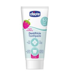   Chicco Fluoridos Fogkrém Eper Ízesítéssel 50ml - 1-5 Éves Korra, Gyengéd Tisztítás és Fogzománc Védelem