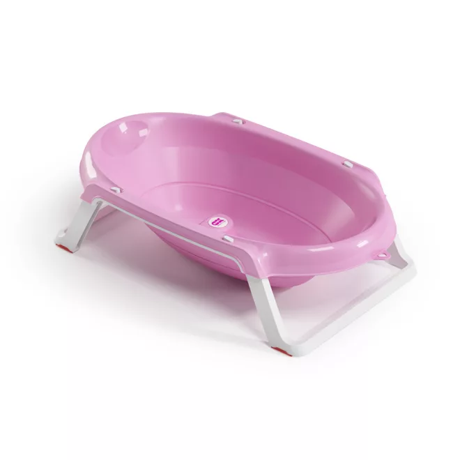 OK Baby Onda Slim Pink Összecsukható Csúszásmentes Babakád Újszülött Kortól 12 Hónapos Korig