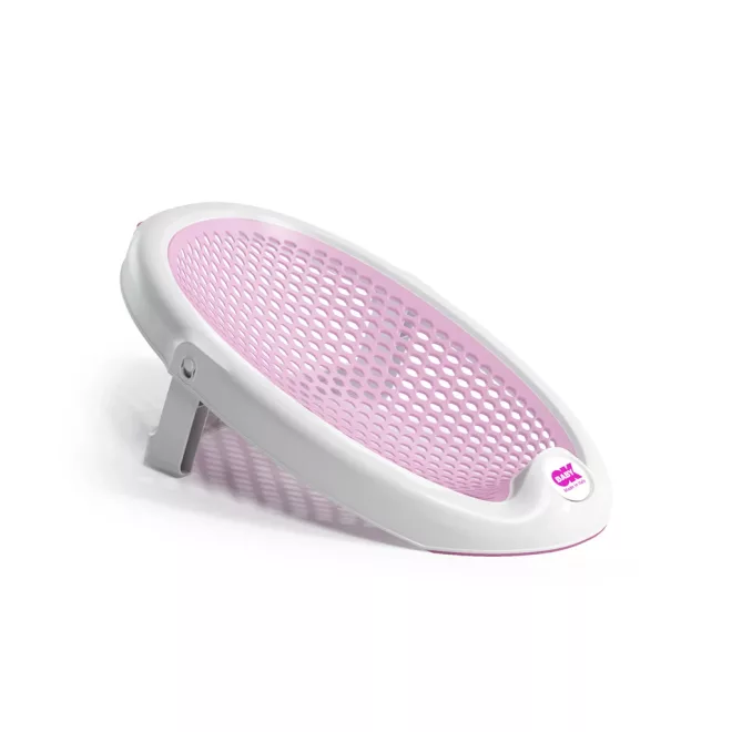 OK Baby Jelly Pink Összecsukható Puha Fürdetőtámasz Újszülött Kortól 8 Hónapos Korig, Max. 8kg