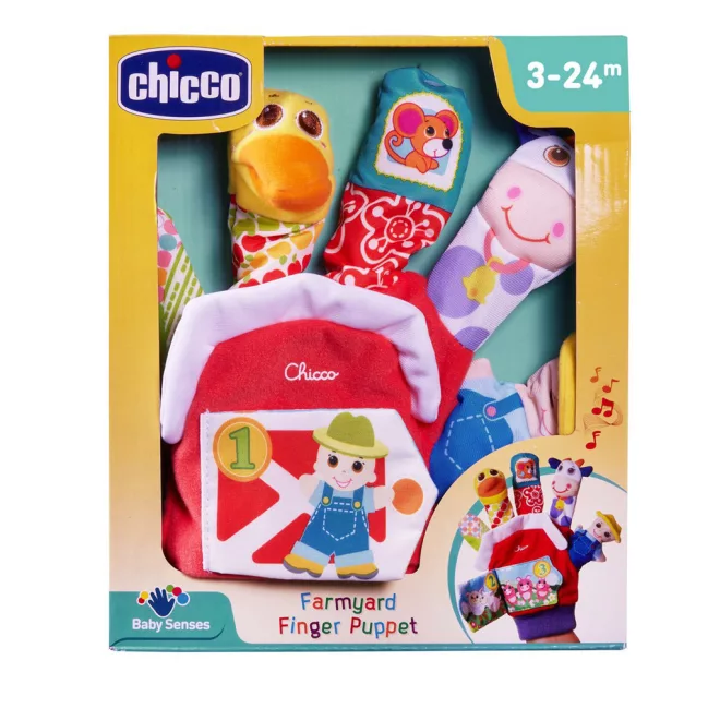 Chicco Farma Kézre Húzható Báb Hangokkal 3 Hónapos Kortól - Puha Fejlesztő Bababáb Játék