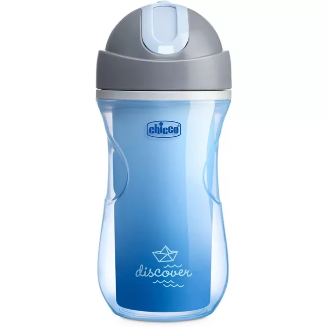 Chicco Kék Sport Termo Bögre Szívószállal 266ml 14 Hónapos Kortól - Hőtartó Ivópohár Útközben