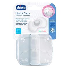   Chicco Skin to Skin Mellbimbóvédő Szilikon S/M Méretben 2db