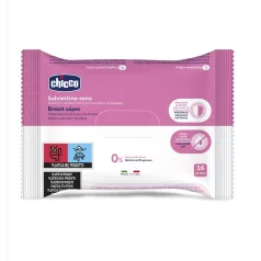   Chicco Mell Tisztító Kendő 16db - Gyengéd Tisztítás Szoptatáshoz, Praktikus Utazó Kiszerelés