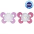 Chicco Physio Comfort Éjszakai Szilikon Cumi Lány 16-36 hónap 2db - Világító, Ortodontikus, Csillagok/Mackó Mintával