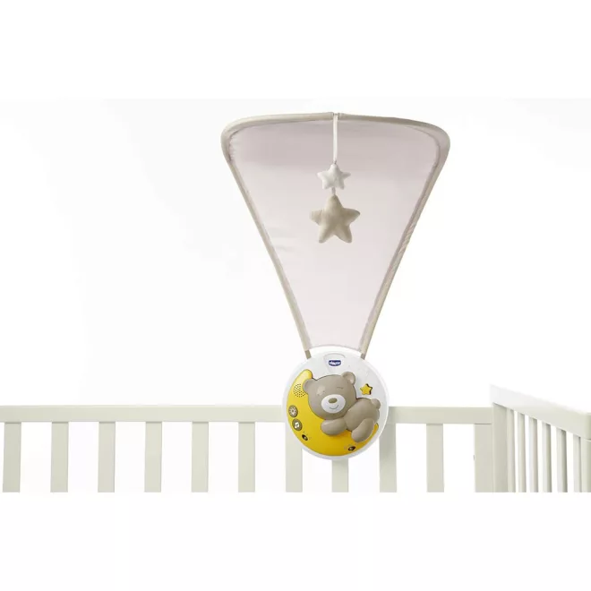 Chicco Next2Moon 3 az 1-ben Zenei Projektor Kiságyra - Univerzális Felszerelés Next2Me-hez is, Semleges Színben