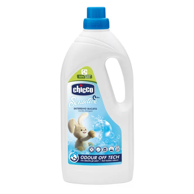 Chicco Sensitive Gyermek Mosószer 1.5 Liter (27 mosás) - Érzékeny Bőrre, Kíméletes és Hatékony Tisztítás