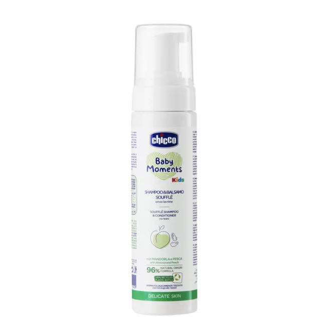 Chicco Baby Moments Kids Sampon És Kondicionáló 150ml - Gyengéd Gyerek Hajápoló Újszülött Kortól