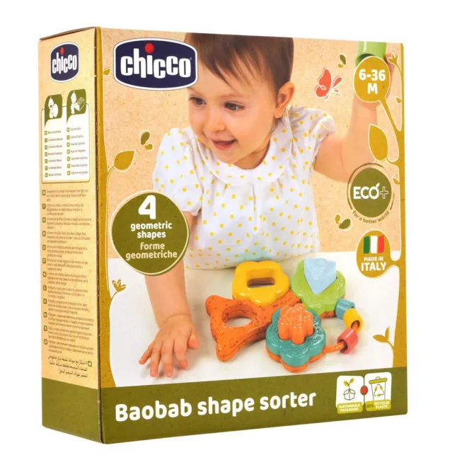 Chicco Behelyezhető Formabedobó Játék Baobab Fa Eco+ - Fejlesztő Öko Játék 6 Hónapos Kortól