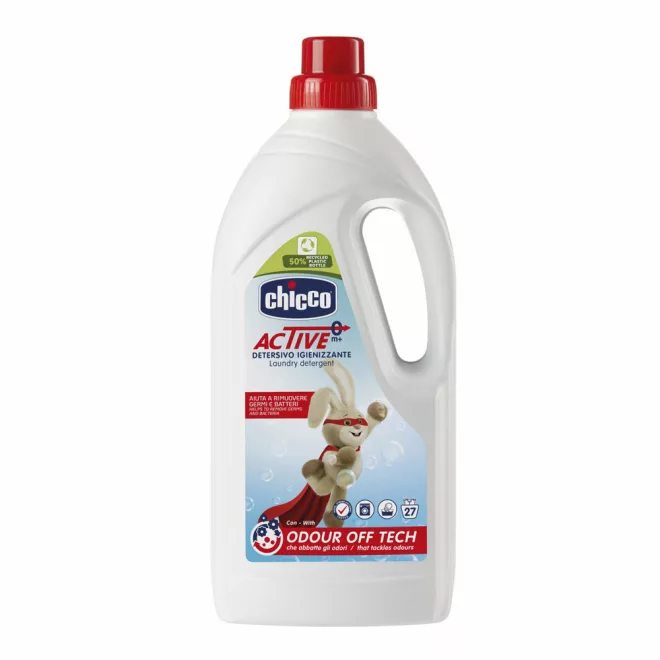 Chicco Aktív Mosógél 1.5L (27 Mosás) 0 Hónapos Kortól - Kíméletes Tisztítás Babaruhákhoz és Érzékeny Textíliákhoz