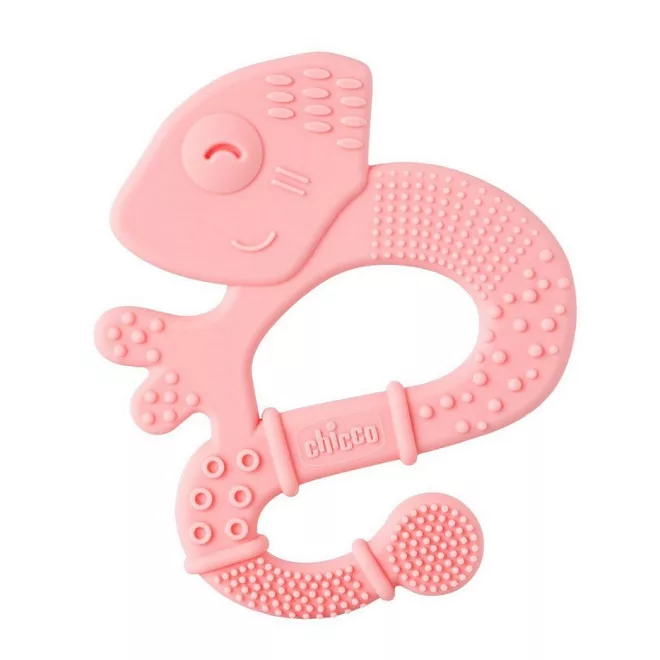 Chicco Super Soft Chameleon Szilikon Rágóka Rózsaszín 2 Hónapos Kortól - Extra Puha BPA-mentes Babarágóka Fogzáshoz