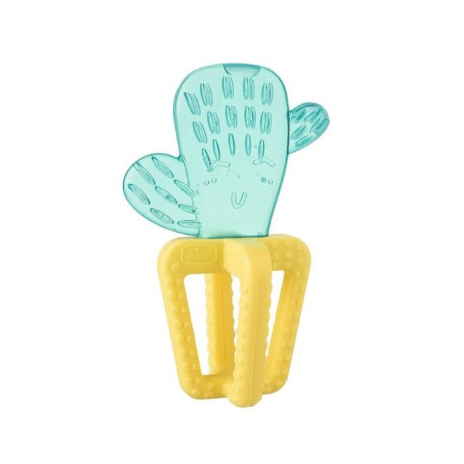 Chicco Fresh Kaktusz Hűsítő Rágóka 4 Hónapos Kortól - BPA-mentes Vízben Töltött Babarágóka Fogzáshoz