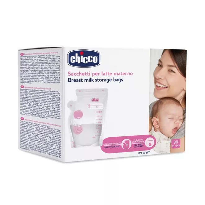 Chicco Tejtároló Tasakok 250 ml 30db - Praktikus Anyatej Tároló és Fagyasztó Megoldás Otthonra és Utazáshoz