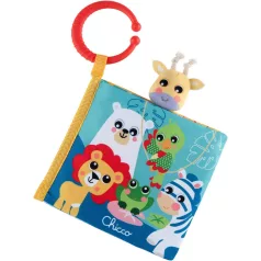   Chicco Textil Érzékszervi Állatos Könyv - Fejlesztő Puha Babakönyv 3 Hónapos Kortól