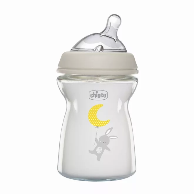 Chicco Natural Feeling Üveg Cumisüveg 250ml Semleges Színben Újszülött Kortól - Tartós és Kíméletes Etetéshez