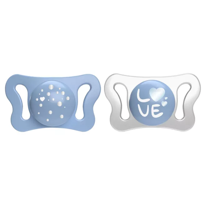 Chicco Physio Micro Szilikon Cumi 0-2 Hónapos Fiúknak - Anatómiai Újszülött Nyugtató Cumi 2db