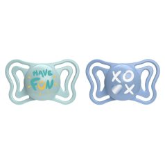   Chicco Physio Light Szilikon Cumi Fiú 6-16 hónap 2db - Könnyű Kialakítás, Ortodontikus Forma, Gyengéd a Fogínyhez