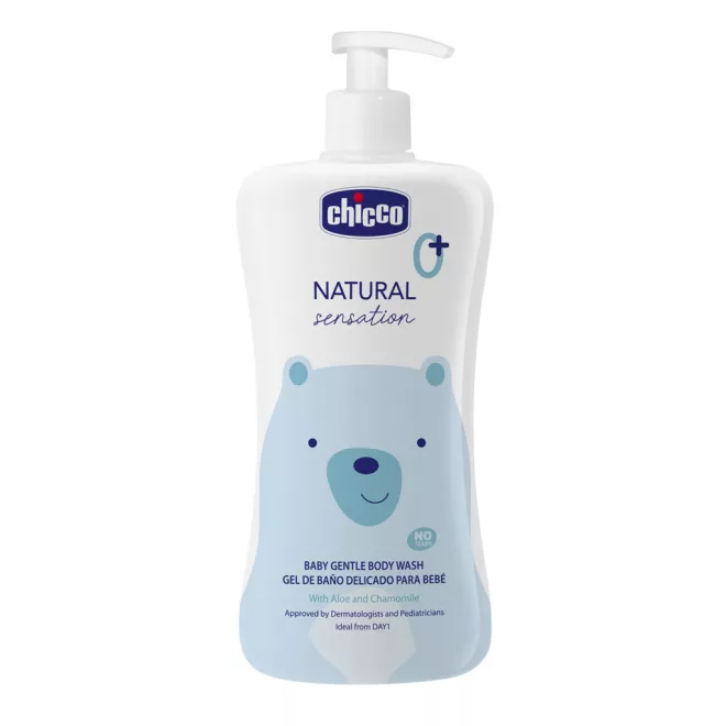 Chicco Natural Sensation Testápoló Sampon Aloe-val és Kamillával 500ml Újszülött Kortól - Gyengéd Babaápoláshoz Érzékeny Bőrre Ajánlott