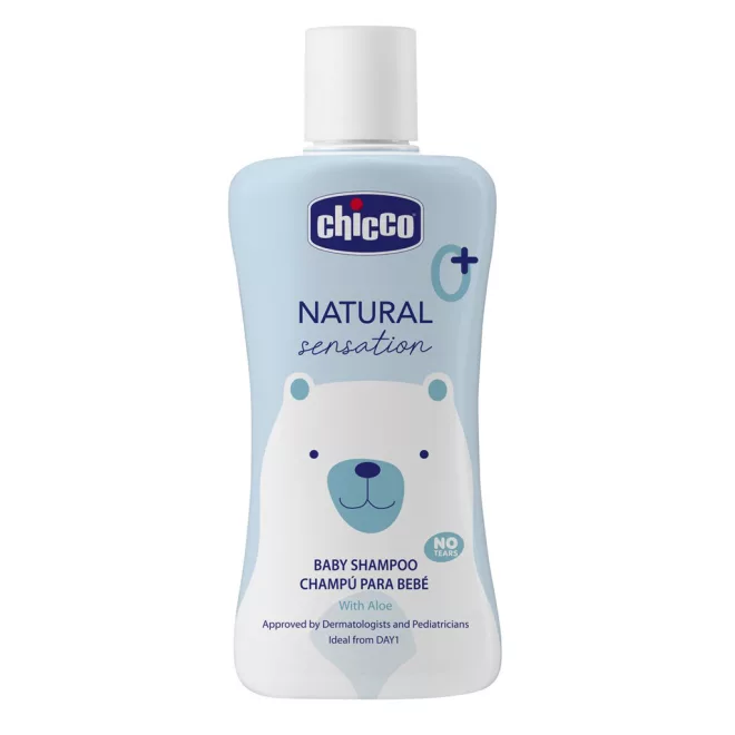 Chicco Natural Sensation Sampon Aloe-val 200ml Újszülött Kortól - Gyengéd Babaápoláshoz Érzékeny Bőrre Ajánlott