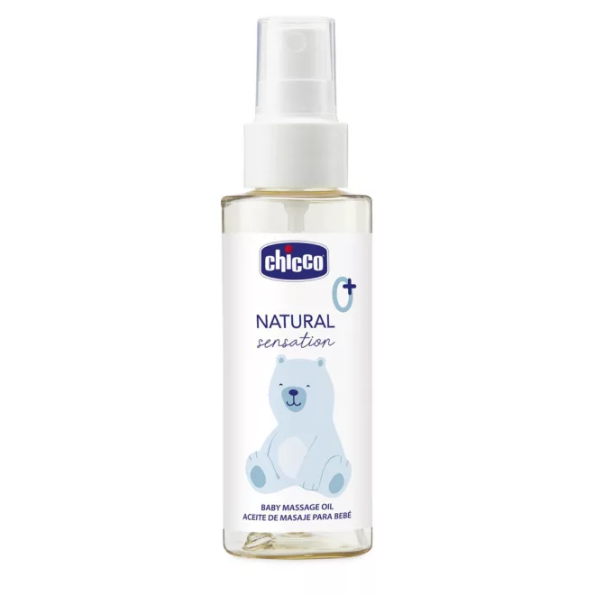 Chicco Natural Sensation Masszázsolaj 100ml Újszülött Kortól - Gyengéd Babaápoláshoz Érzékeny Bőrre Ajánlott