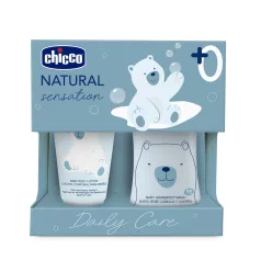   Chicco Natural Sensation Daily Care Ajándék Kozmetikai Szett Újszülött Kortól - Mindennapi Gyengéd Babaápoláshoz Érzékeny Bőrre Ajánlott
