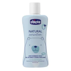   Chicco Sampon Hajra és Testre Natural Sensation Aloe-val és Kamillával 200ml Újszülött Kortól - Gyengéd Babaápoláshoz Érzékeny Bőrre Ajánlott