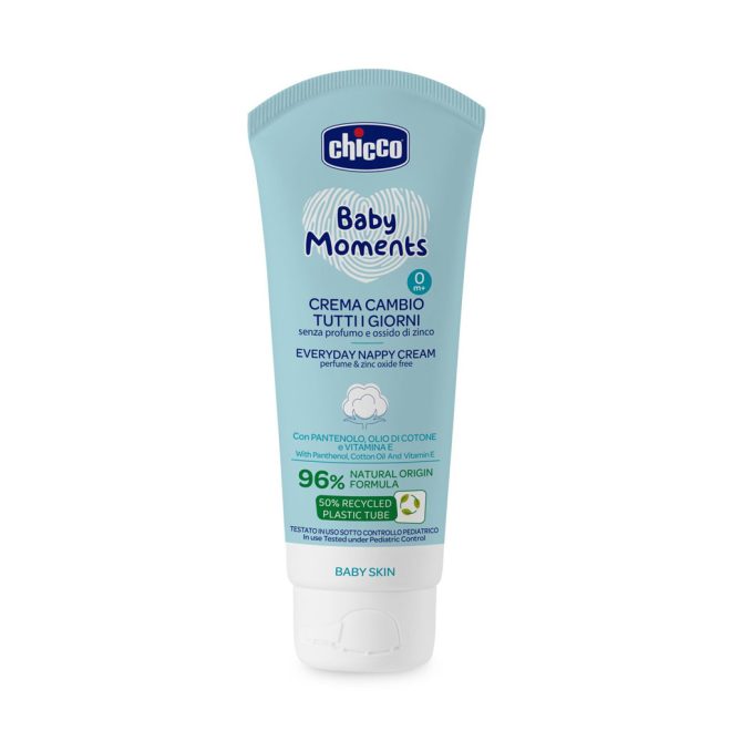 Chicco Baby Moments Illatmentes Babapopsi Krém 100ml - Mindennapos Használatra, Újszülött Kortól, Gyengéd Bőrvédelem