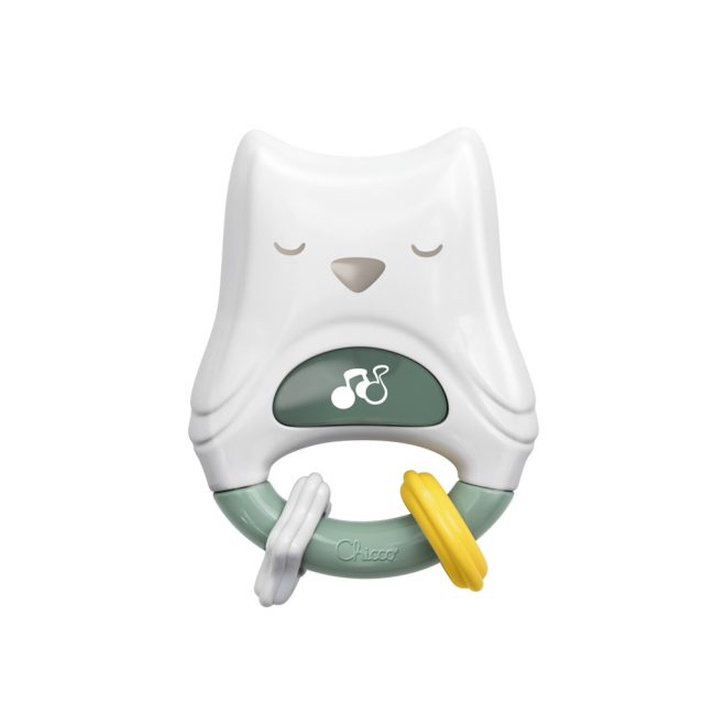 Chicco Csörgő és Éjszakai Fény 2 az 1-ben Bagoly 0 Hónapos Kortól - Nyugtató Fény- és Hanghatásokkal Babáknak