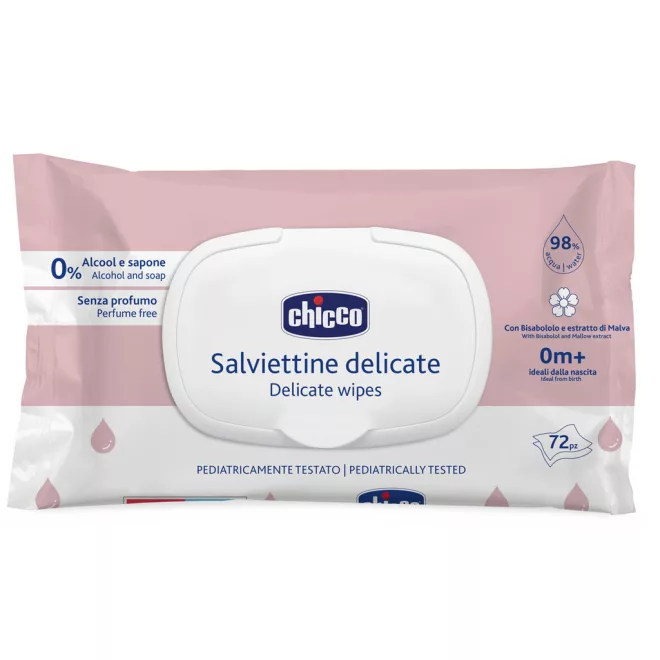 Chicco Gyermek Nedves Törlőkendők Kamillával 72db - Gyengéd Tisztításhoz Praktikus Mindennapi Higiénia
