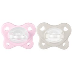   Chicco Physio Dual Soft Szilikon Cumi Lány 2-6 hónap 2db - Ortodontikus, Extra Puha