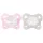 Chicco Physio Dual Soft Szilikon Cumi Lány 2-6 hónap 2db - Ortodontikus, Extra Puha