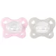 Chicco Physio Dual Soft Szilikon Cumi Lány 2-6 hónap 2db - Ortodontikus, Extra Puha