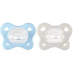   Chicco PhysioForma Dual Soft Szilikon Cumik Kék 2-6 Hónapos Korosztály 2db - Kényelmes Etetéshez és Megbízható Mindennapi Használathoz