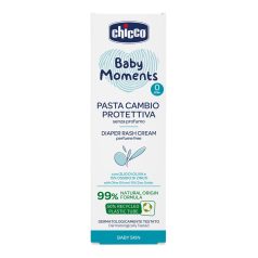   Chicco Baby Moments Illatmentes Babapopsi Krém 100ml - 99% Természetes Összetevőkkel, Újszülött Kortól, Gyengéd Bőrvédelem