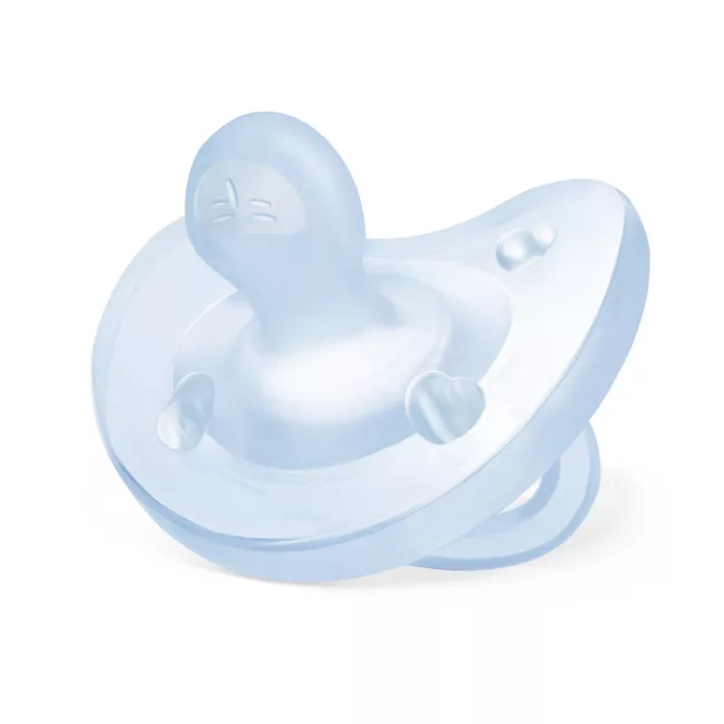 Chicco Physio Teljesen Szilikon Cumi Fiúknak 0-6 Hónapos Korra 1db - Ortodontikus, Kíméletes a Fogínyhez