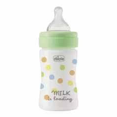   Chicco Perfect Easy Cumisüveg 150ml Lassú Szilikon Áramlással Újszülött Kortól - Nyugodt Etetéshez
