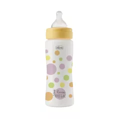   Chicco Perfect Easy Cumisüveg 330ml Gyors Szilikon Áramlással Fiúknak 4 Hónapos Kortól - Nagyobb Étkezésekhez