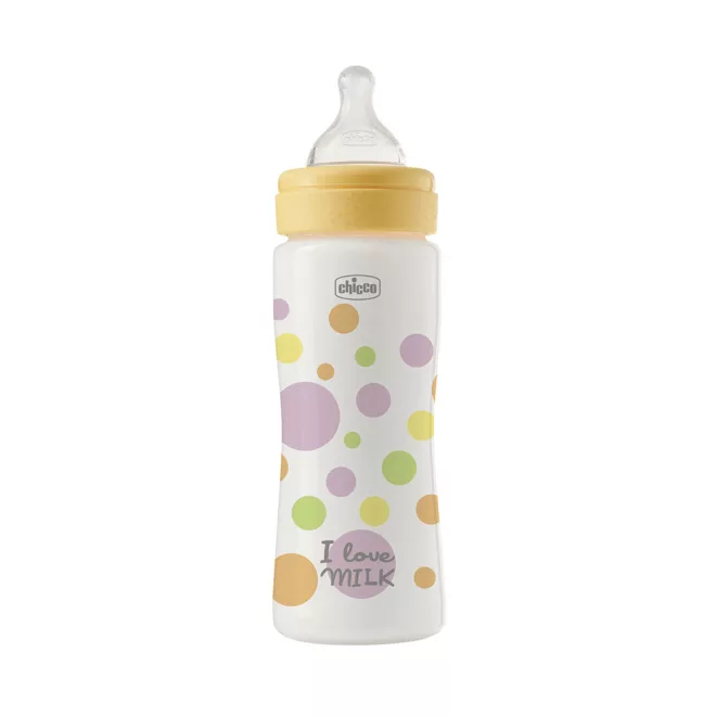 Chicco Perfect Easy Cumisüveg 330ml Gyors Szilikon Áramlással Fiúknak 4 Hónapos Kortól - Nagyobb Étkezésekhez